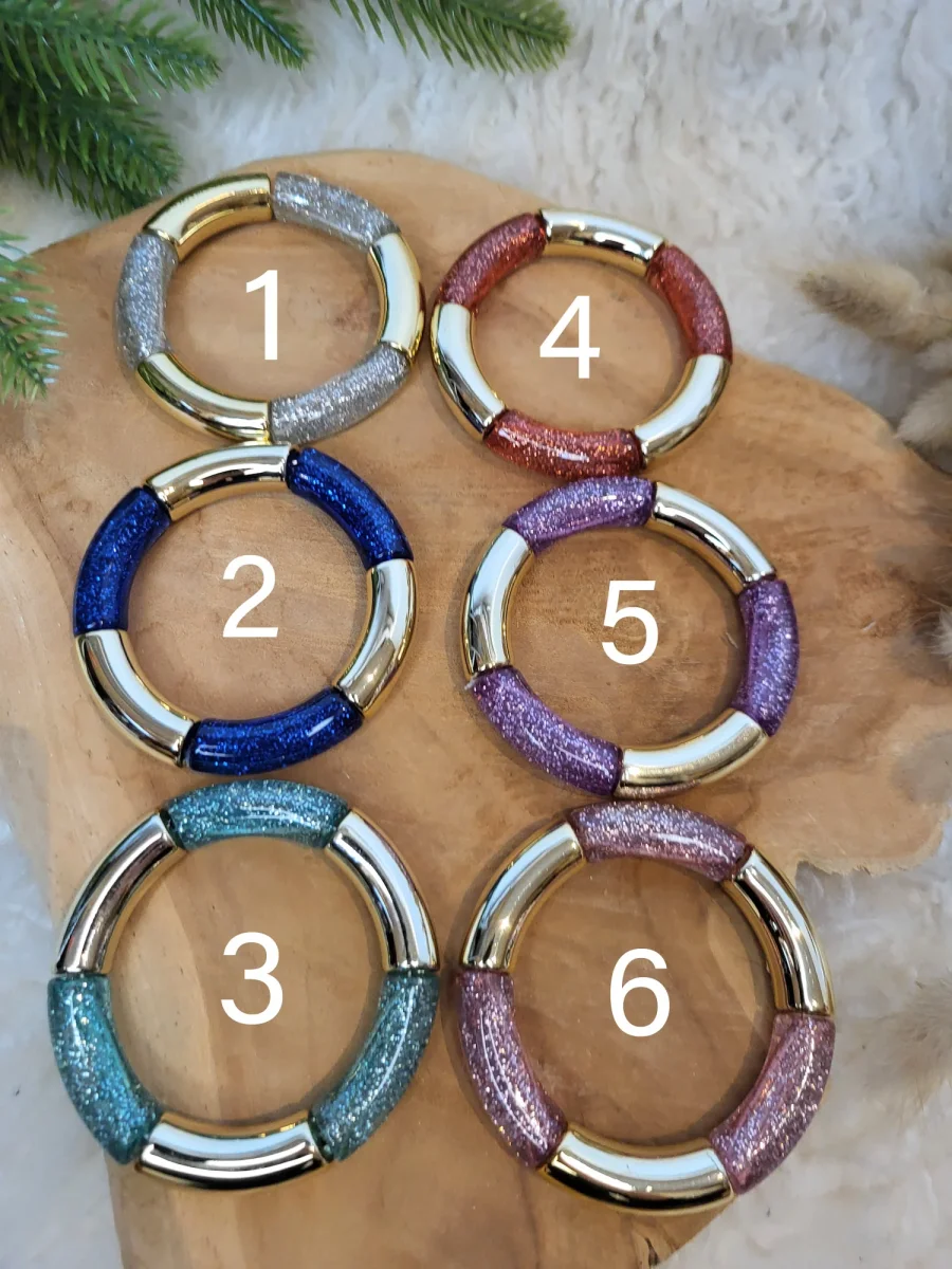 Bracelet paillettes élastique jonc – Image 8