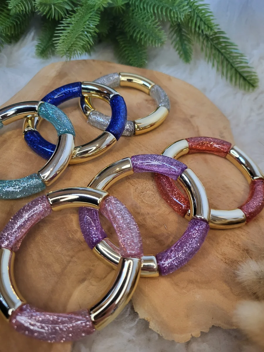 Bracelet paillettes élastique jonc – Image 6