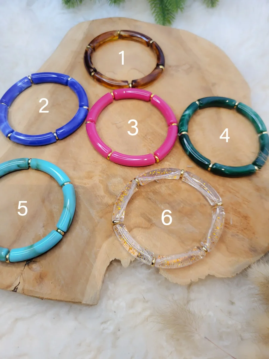 Bracelet élastique jonc uni fin – Image 7