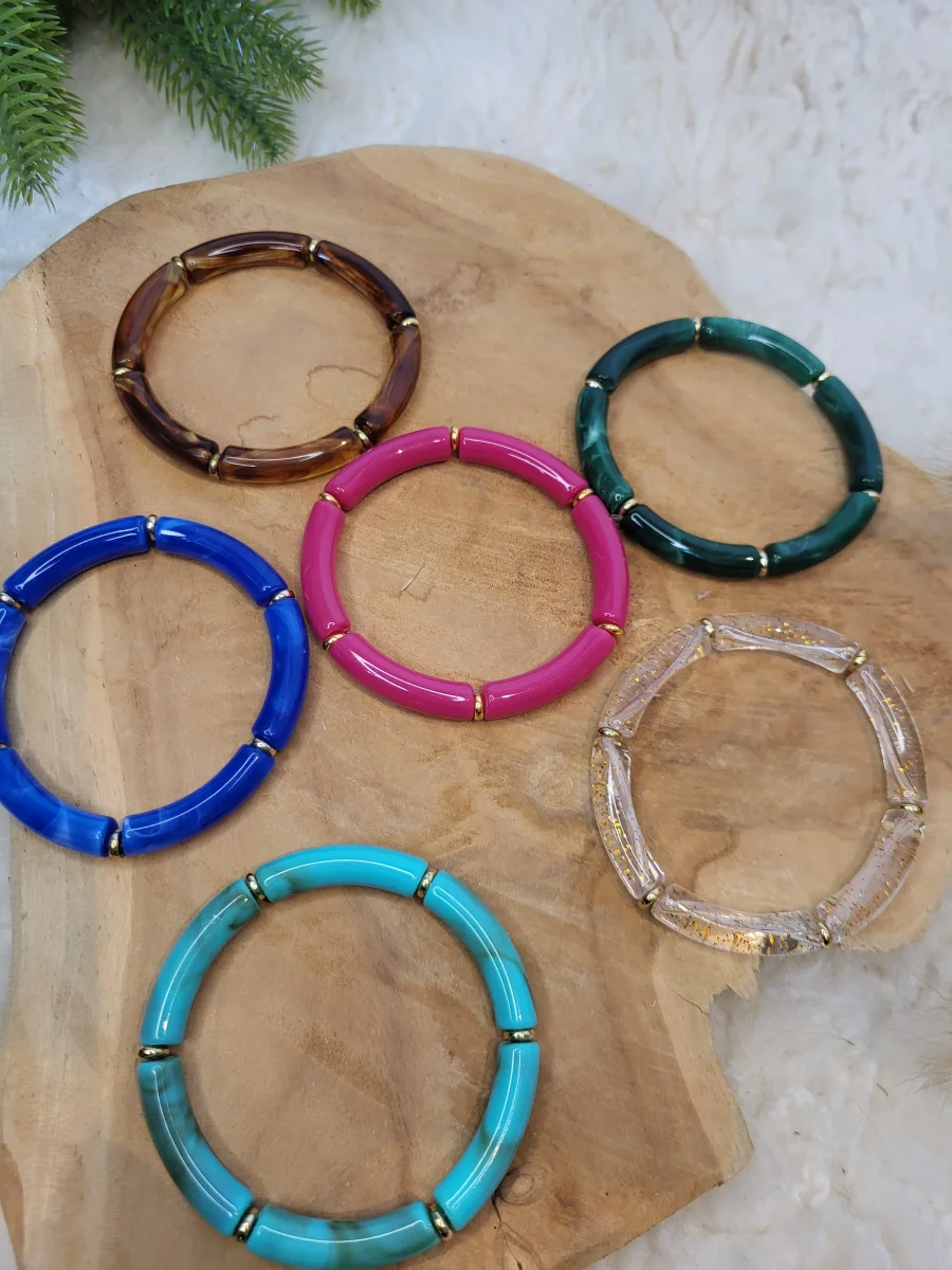 Bracelet élastique jonc uni fin – Image 5