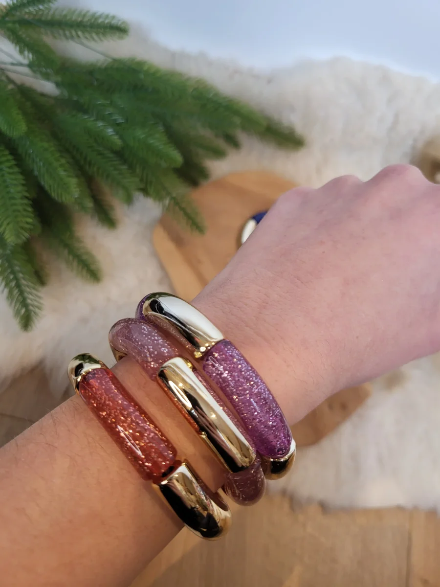 Bracelet paillettes élastique jonc – Image 7