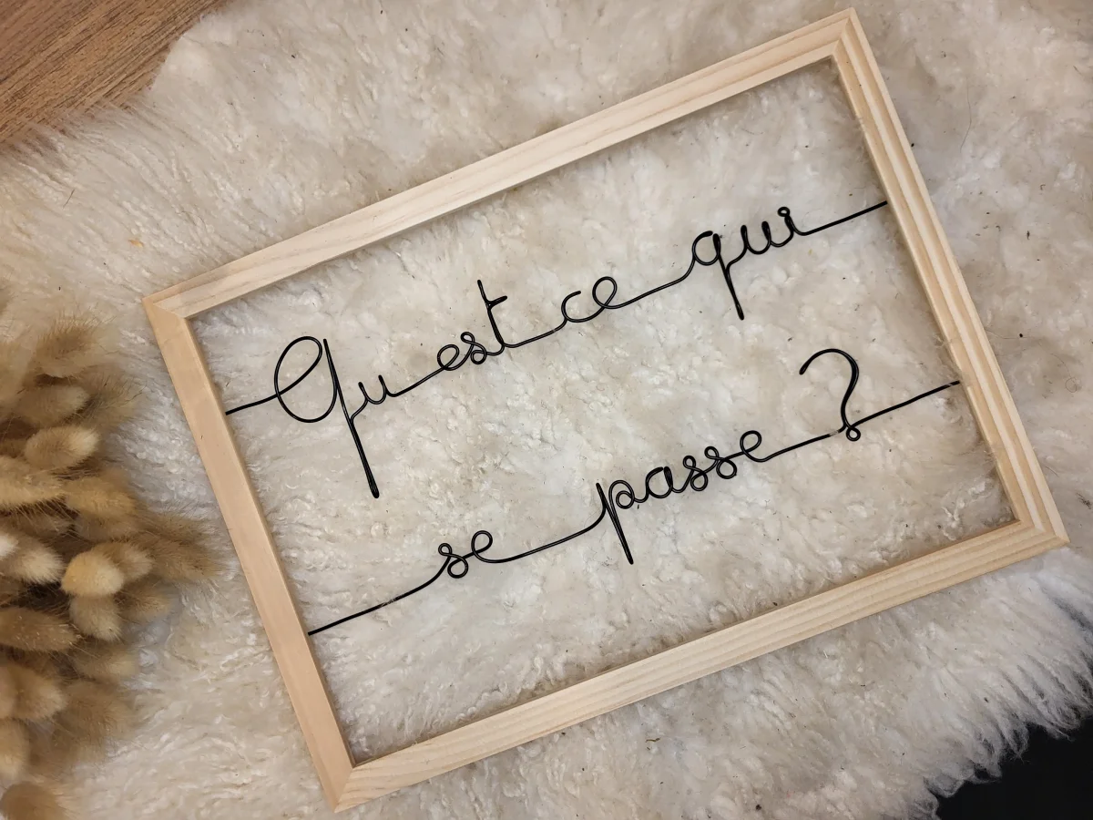 Cadre personnalisé bois brut cadeau – Image 5