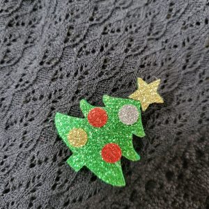 Broche sapin de Noël à paillettes girly pour femme ou fille