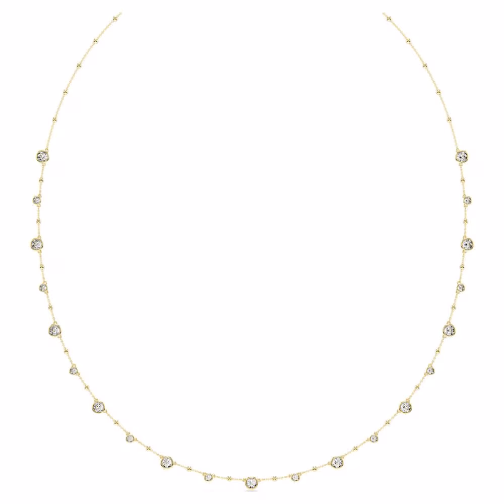 Sautoir Swarovski Imber, doré, blanc