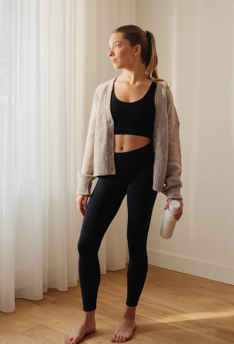 Sculpt Flow – Legging Long – Gamme SkinBloom – Noir – Image 4