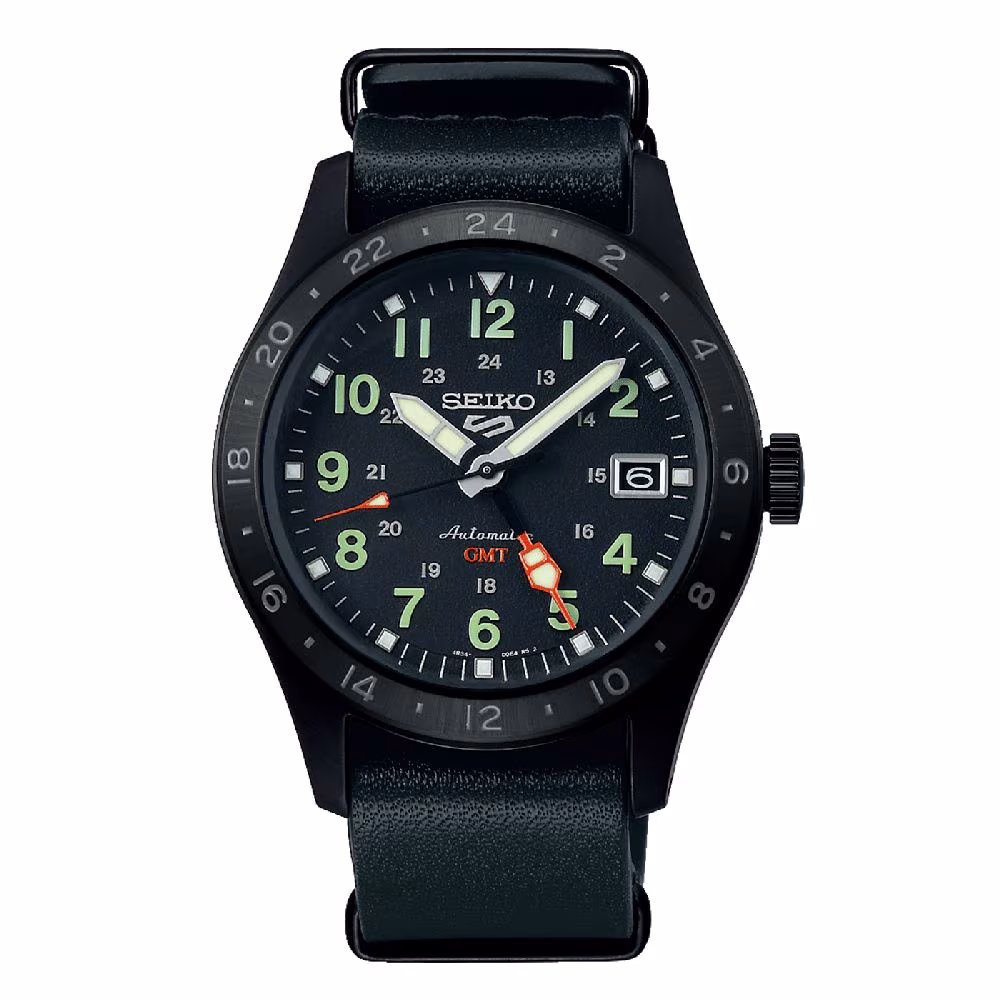 Montre Seiko 5 SKX GMT noire pour homme