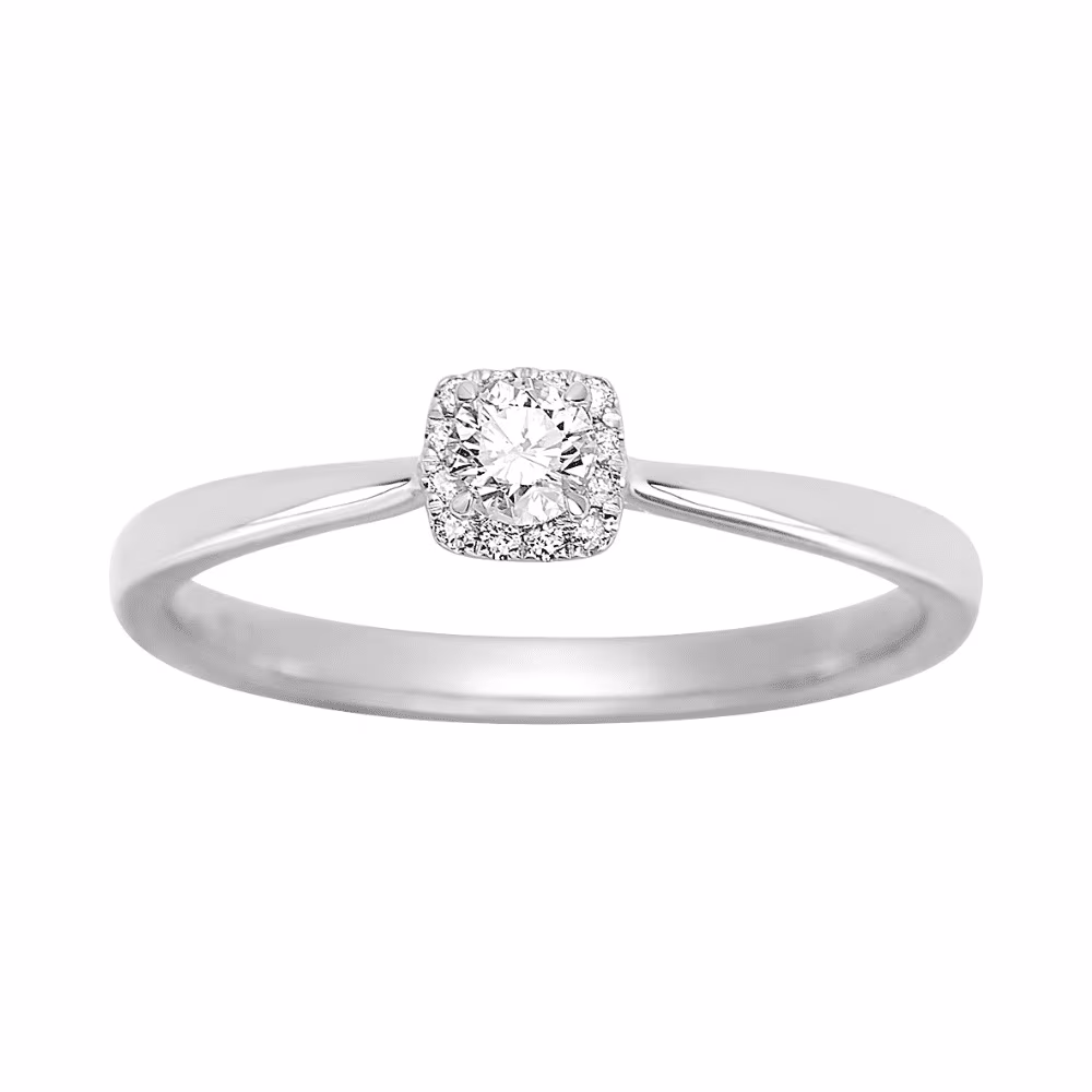 Bague de fiançailles diamants Elly or blanc 0.20ct
