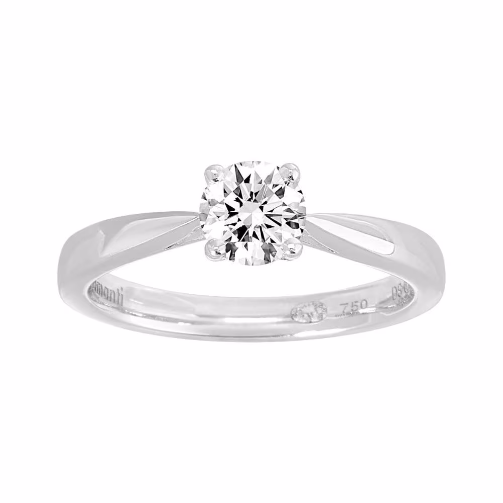 Solitaire Diamant Synthétique 0.70ct Diamanti Or Blanc