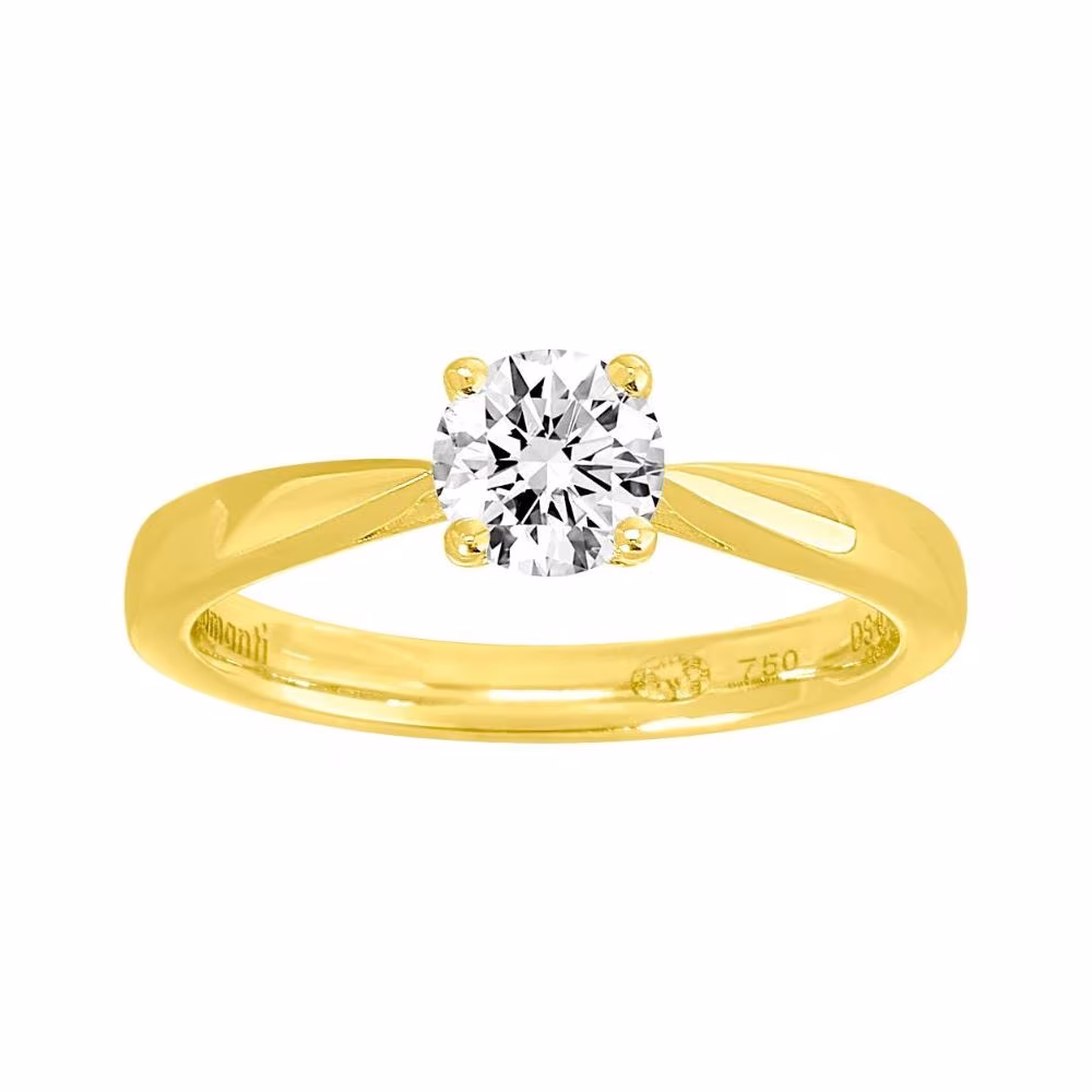Solitaire Diamant Synthétique 0.70ct Diamanti Or Jaune – Image 2