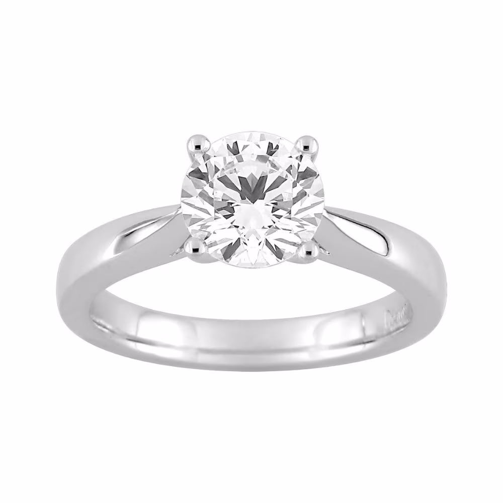 Solitaire Diamant Synthétique 1.50ct Diamanti Or Blanc – Image 2