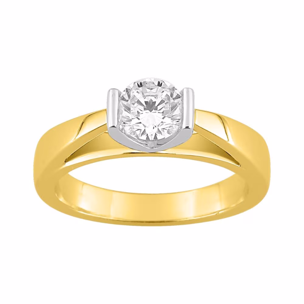 Solitaire Diamant Synthétique 0.70ct Diamanti Bicolore