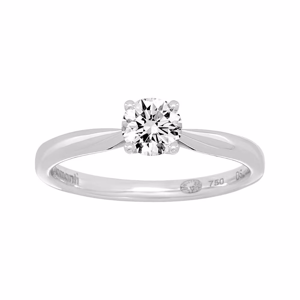 Solitaire Diamant Synthétique 0.50ct Diamanti Or Blanc – Image 2