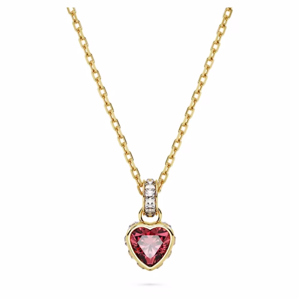 Pendentif Swarovski Chroma Coeur, doré, rouge